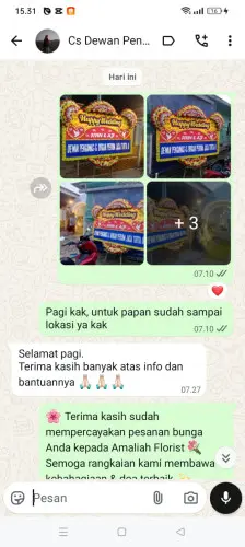Testimonial Papan Bunga Pernikahan cipasang