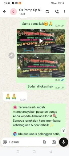 Testimonial Papan Bunga cipasang